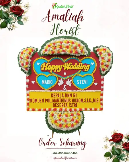 Papan Bunga Pernikahan Bumi Sari